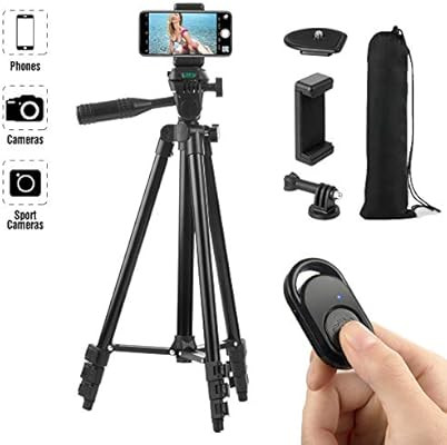 Hitch Phone Tripod, Gopro Tripod 51 Inch 130cm Aluminum Lightweight Smartphone Tripod for iPhone/... | Amazon (US)