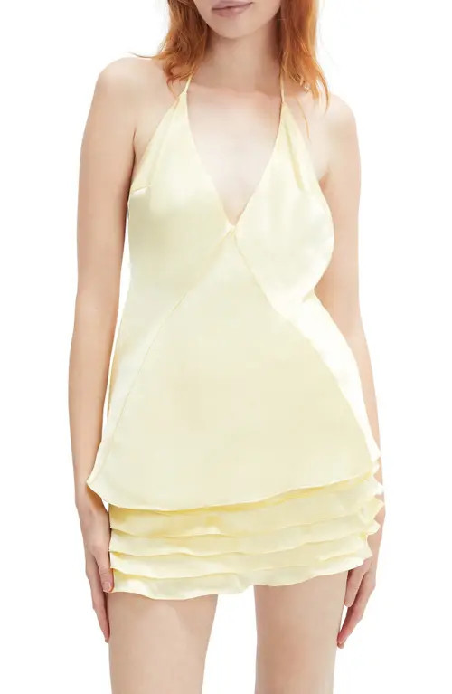 Bardot Yve Halter Top in Canary Yellow at Nordstrom, Size 12 | Nordstrom