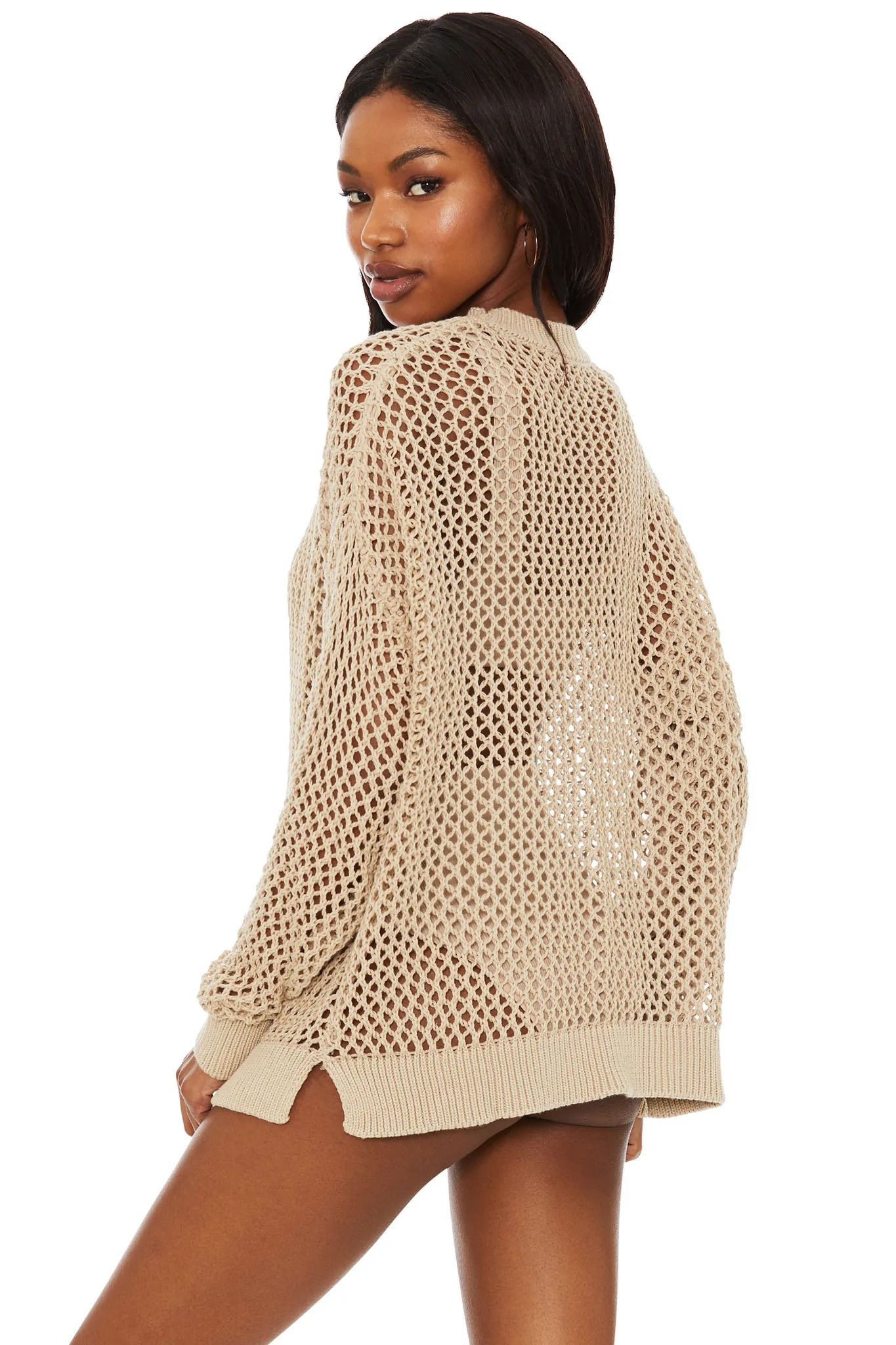 Hilary Sweater Tan | Beach Riot