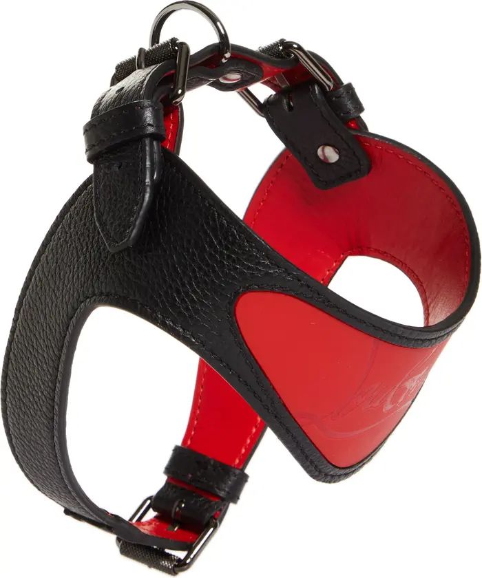 Christian Louboutin Loubiharness Small Leather Dog Harness | Nordstrom | Nordstrom