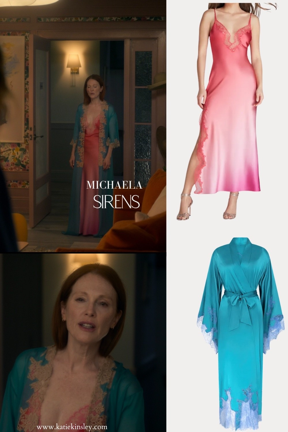 Netflix Sirens: Michaela’s pink slip and turquoise kimonoo

#LTKStyleTip