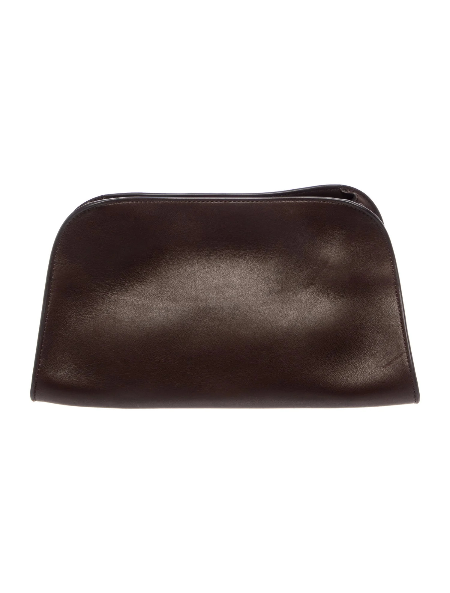 The Row Leather Peggy - Brown Clutches, Handbags - THR197502 | The RealReal | The RealReal