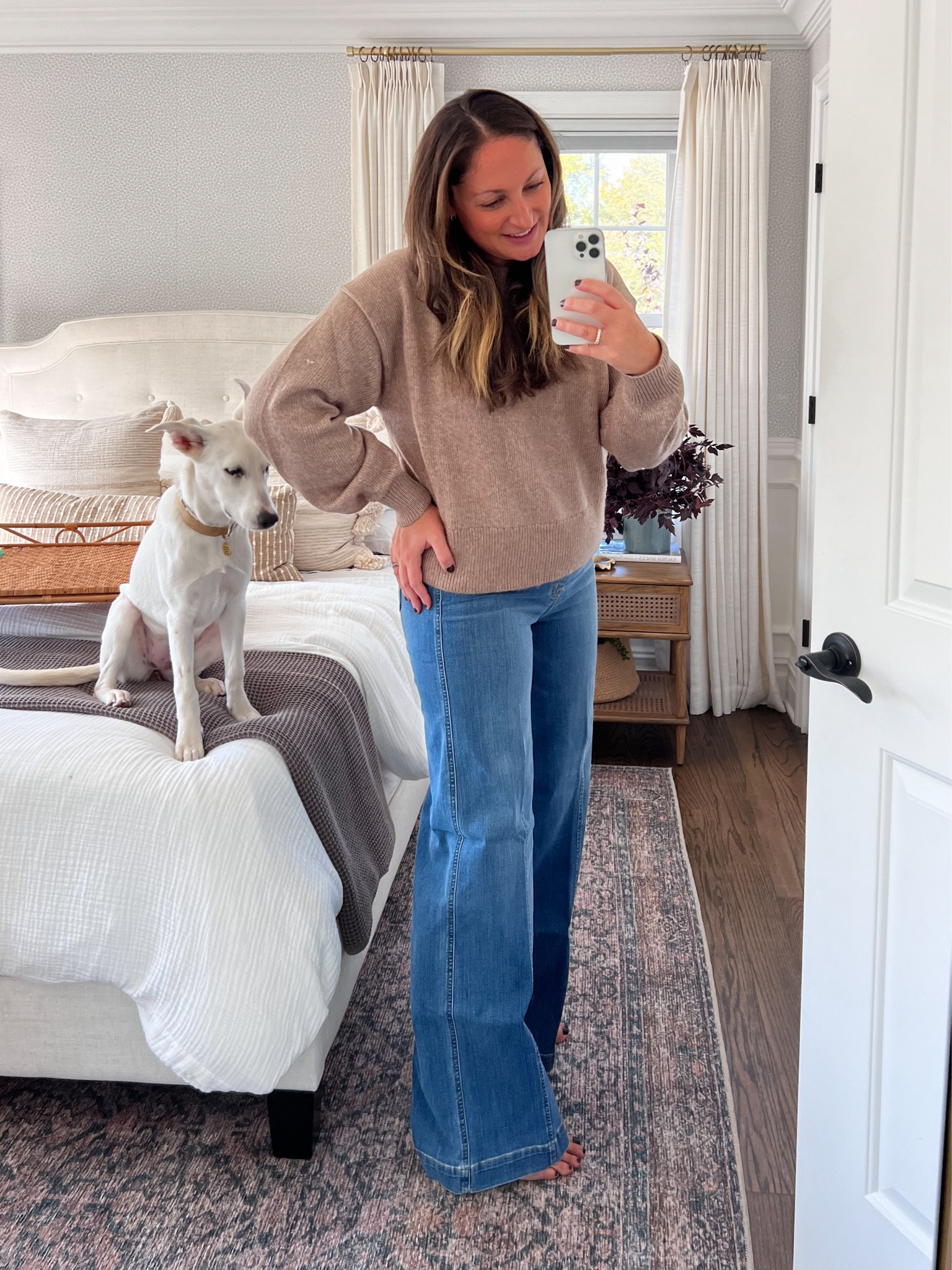 Fall fashion finds that are worth sharing! These amazing wide leg jeans from Spanx are INCREDIBLE! They come in a few different lengths and sizes and are so comfortable (I’m in the tall medium!). True to size and on sale!! 

Also linking this cozy Dynamite sweater — perfect for fall and winter!

#LTKStyleTip #LTKSaleAlert #LTKSeasonal