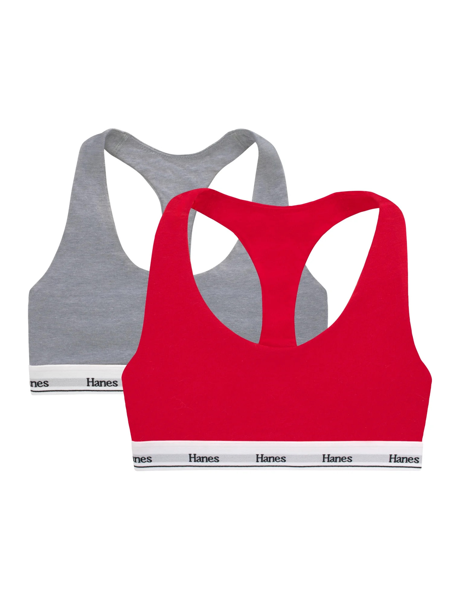 Hanes Womens' Originals Stretch Racerback 2 Pack Bralette, Style MHO101 | Walmart (US)