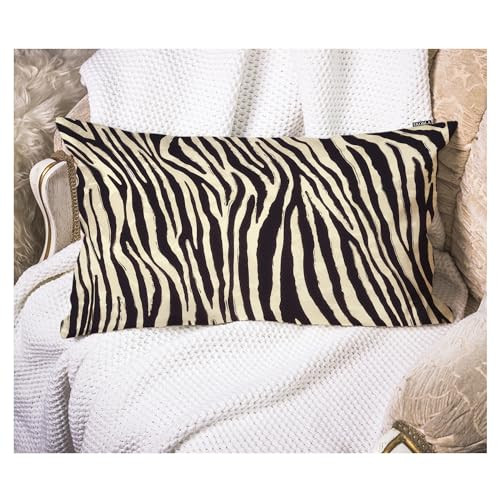 EKOBLA Decorative Lumber Cushion Case Zebra Striped Printed African Safari Skin Cotton Linen Farm... | Amazon (US)