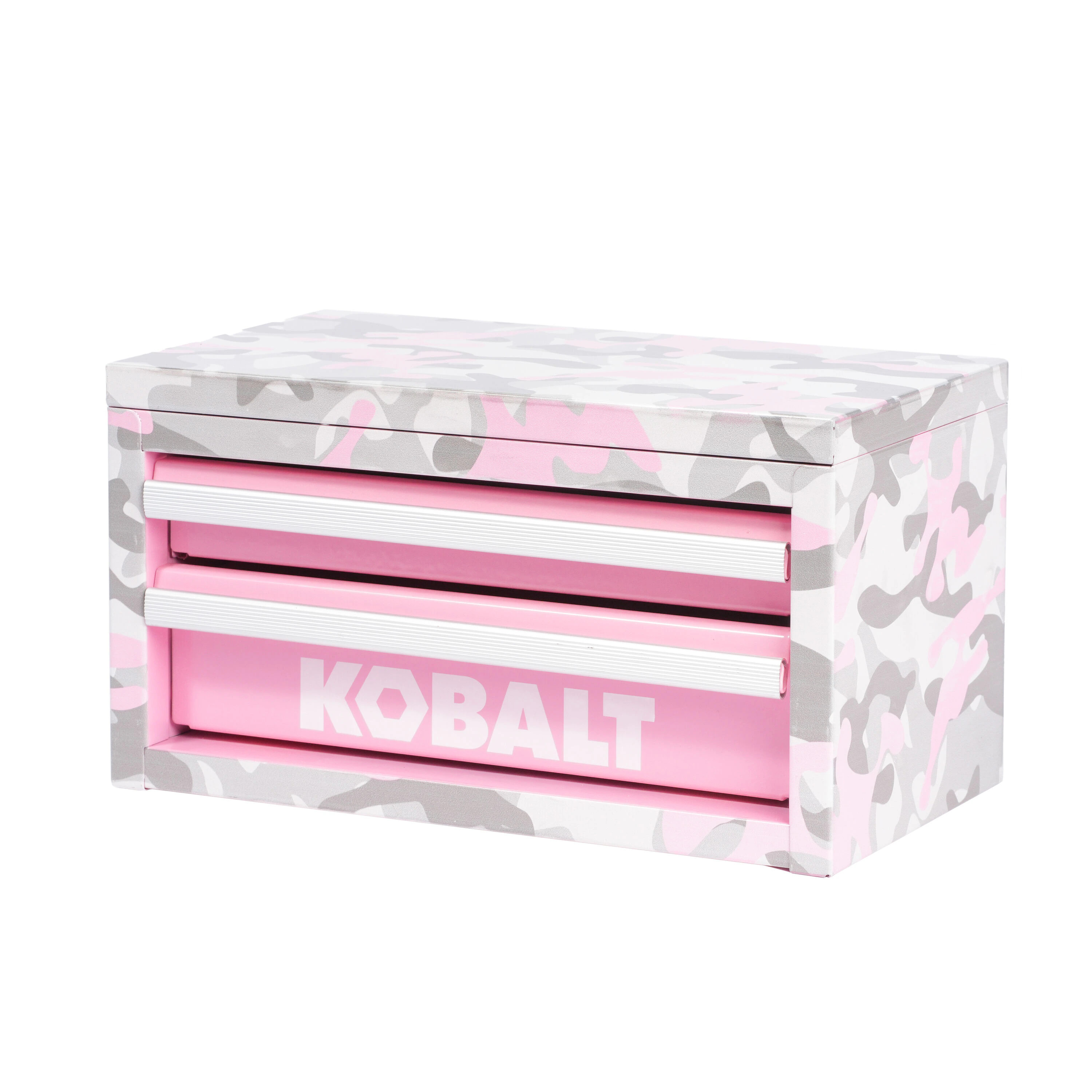 Kobalt Portable Mini Toolbox 10.83-in W x 5.91-in H x 5.91-in D 2 -Drawer Pink Camo Steel Tool Box | 55234 | Lowe's