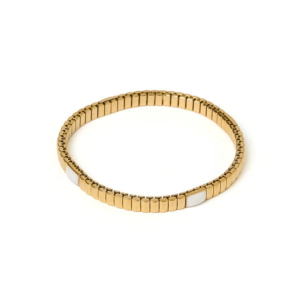 Onyx Bracelet - Two Toned White | Arms Of Eve