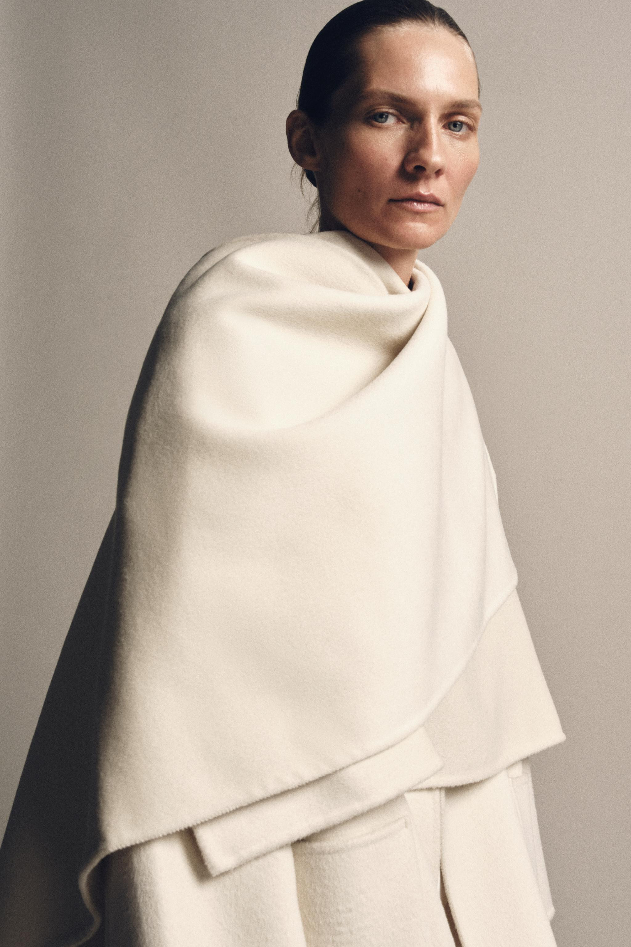 ZW COLLECTION WOOL BLEND CAPE COAT | Zara US