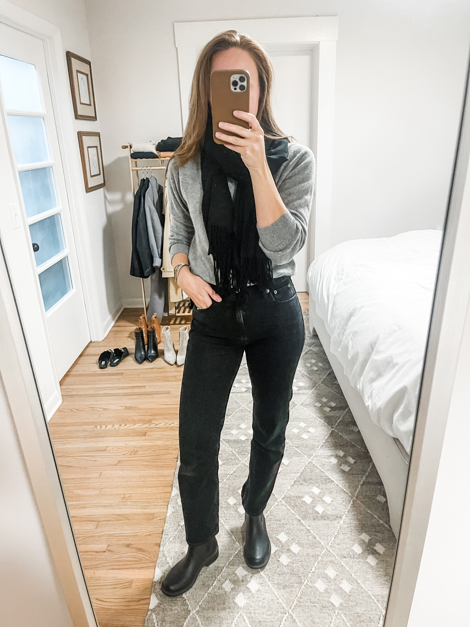 Magic jeans, wear with any shoe, Chelsea boots, 20% off with code cheers 20 // af fall capsule basic 