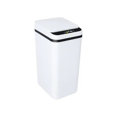 2pcs Touchless Smart Motion Sensor Trash Cans – 4.2 & 2.6 Gal, Automatic Odor-Sealing Bins, Battery Operated, White | Wayfair North America