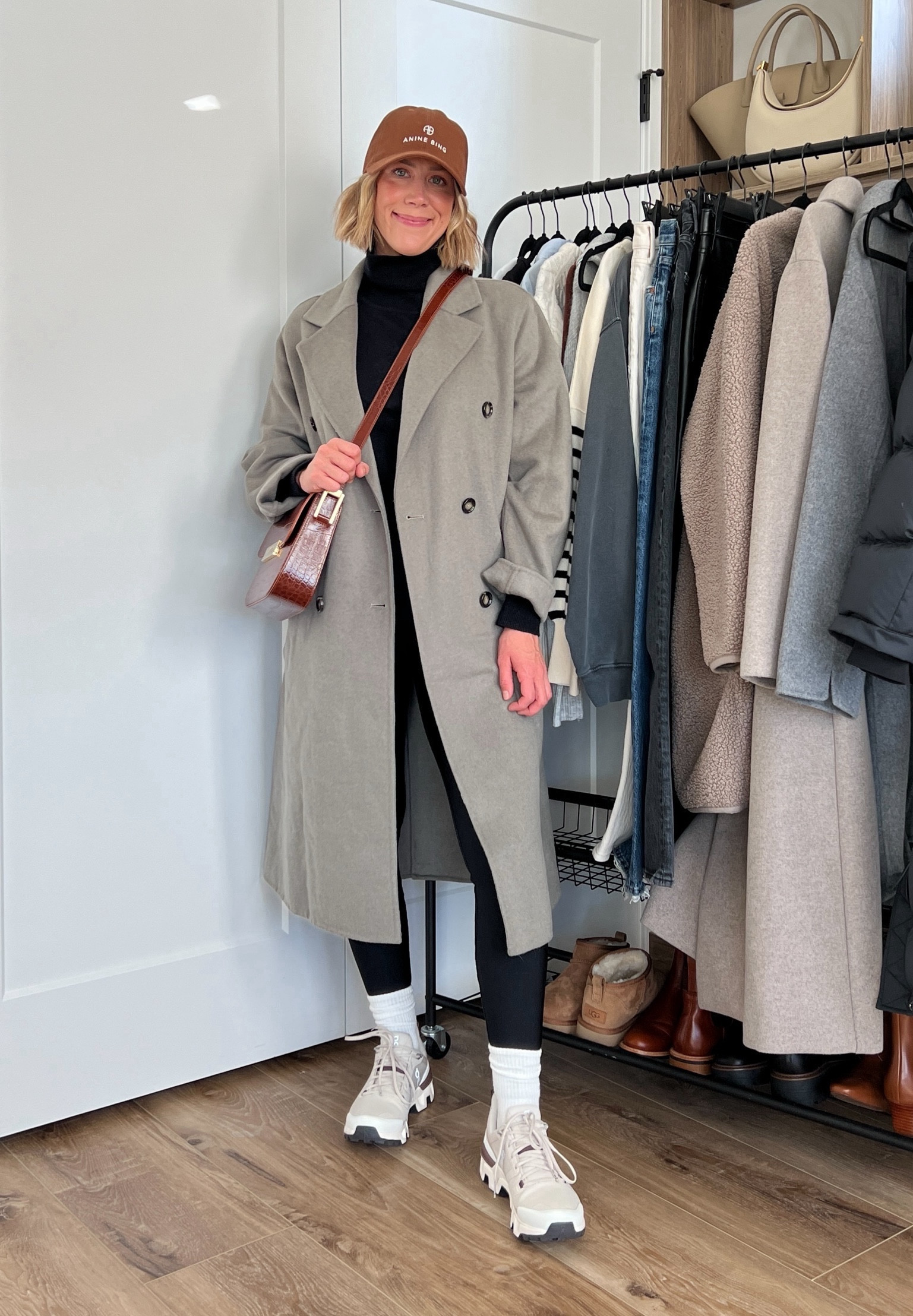 Wearing small leggings, small turtleneck sweater, small long wool coat, sneakers tts 

#LTKsalealert #LTKGiftGuide #LTKCyberWeek