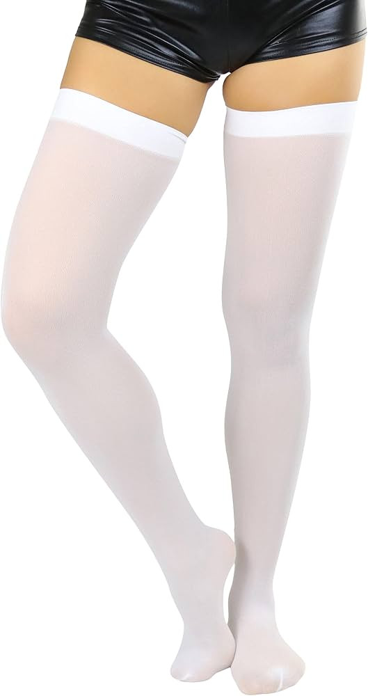 ToBeInStyle Women's Nylon Thigh High Schoolgirl Opaque Stockings | Amazon (US)