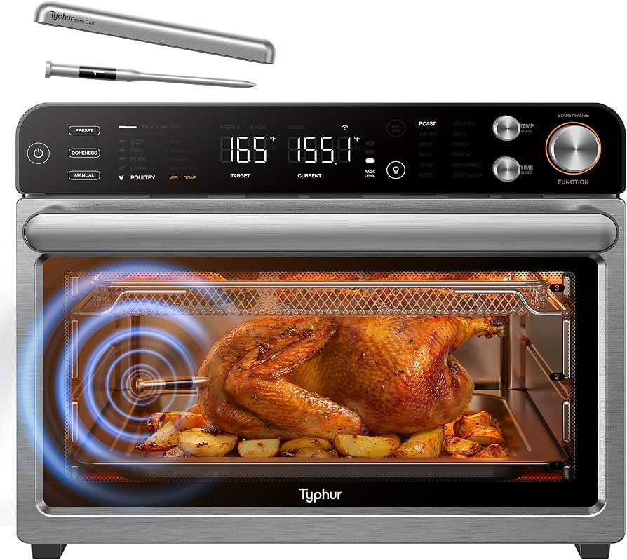 Typhur Sync Air Fryer Oven with Wireless Meat Thermometer Probe, AI Recipes | Amazon (US)