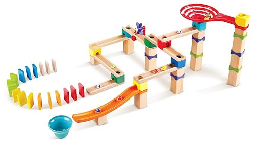 Hape Marble Run Race Track | Wooden DIY Marble Run Set with Dominoes, STEAM Educational Learning Toy, 81 Pieces, for Kids 3 Years+ | Amazon (US)