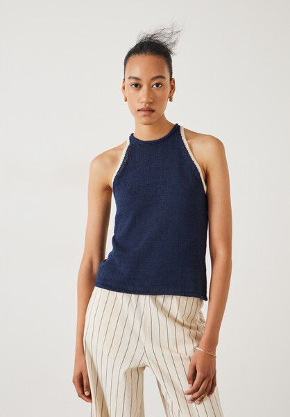 Keekee Contrast Stitch Knitted Vest Top | Hush UK
