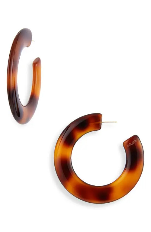 Cult Gaia Kennedy Hoop Earrings in Tortoise at Nordstrom | Nordstrom