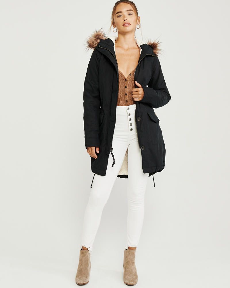 Sherpa-Lined Military Parka | Abercrombie & Fitch US & UK