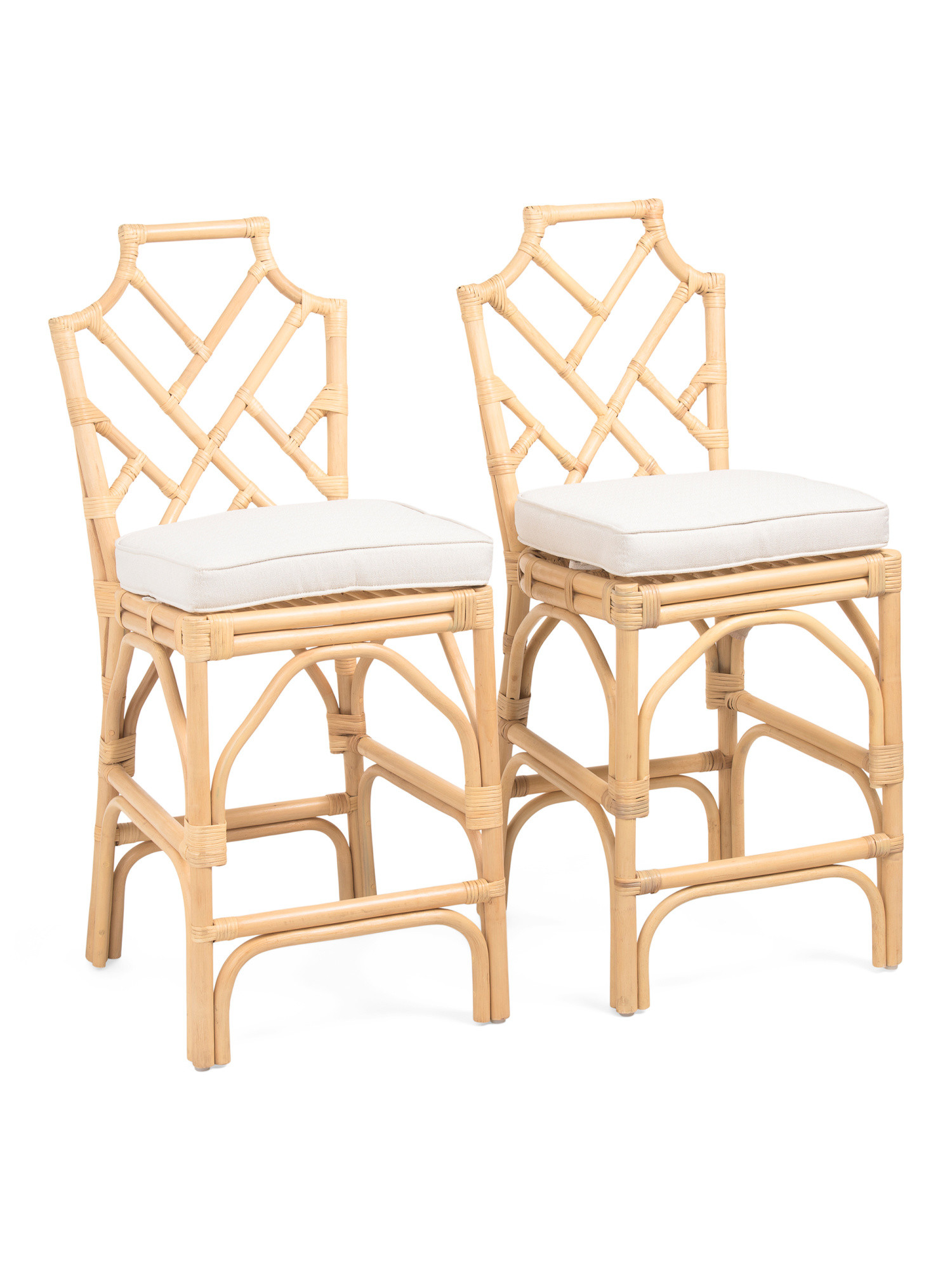 Set Of 2 Bamboo Detail Counter Stools | TJ Maxx