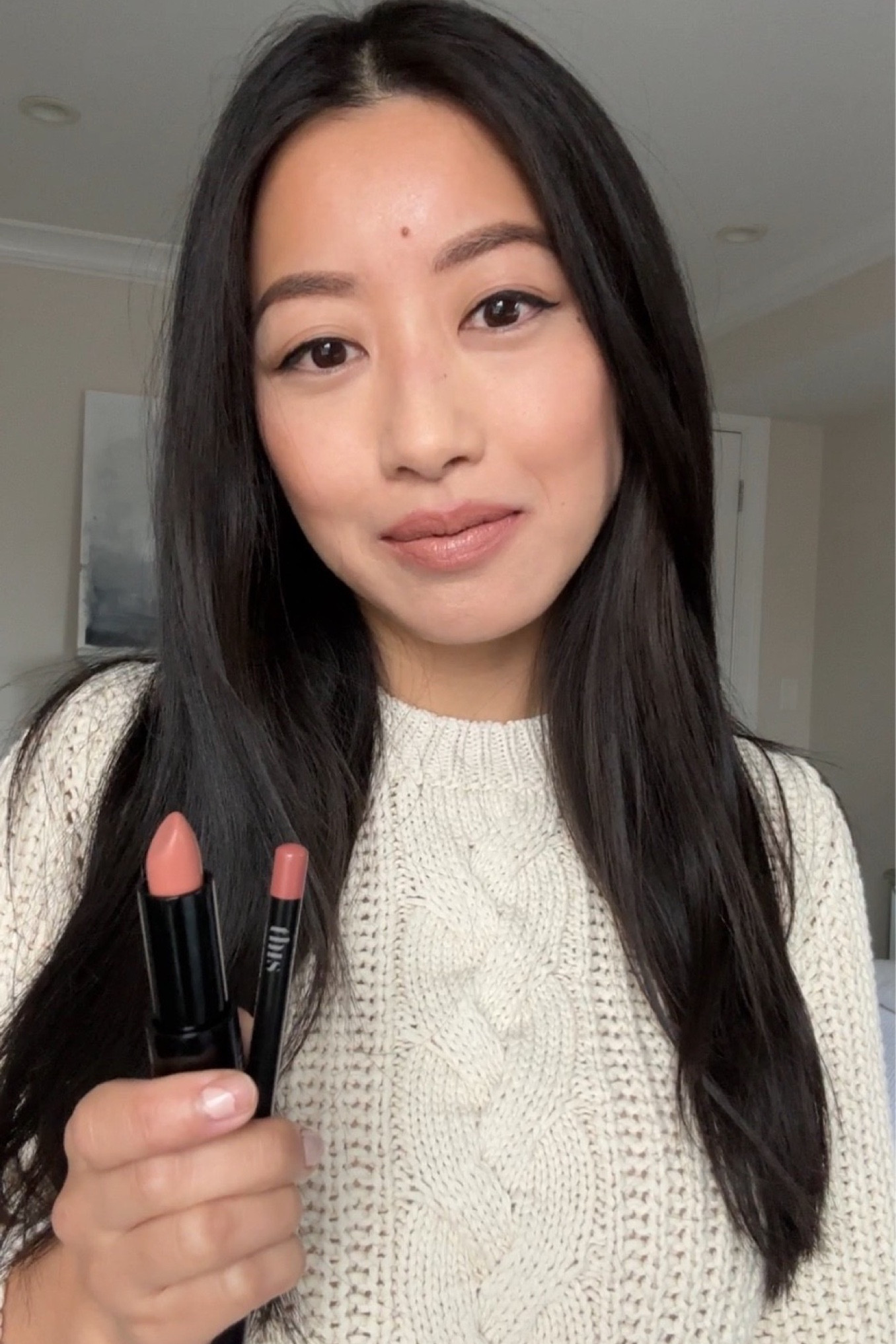 Been loving this new creamy nude lipstick from This beauty. I have dry lips and this is so creamy and hydrating with a satin finish. Clean beauty ingredients. Buildable color and coverage - 1 coat for everyday and 2 coats when I want a more saturated nude lip. 
•lipstick: Always On in “Impulsive” 
•lipliner: Form Factor in “Define” 
• Anastasia brow powder in Ebony - lasts forever using this brush 
•tarte shape tape in medium sand. The travel size 5 for $25 doesn’t ooze out like the full size does for me
•Sezane sweater xxs

#LTKbeauty #LTKunder50