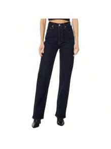 Premium | Ribcage Full Length Jeans | SHEIN