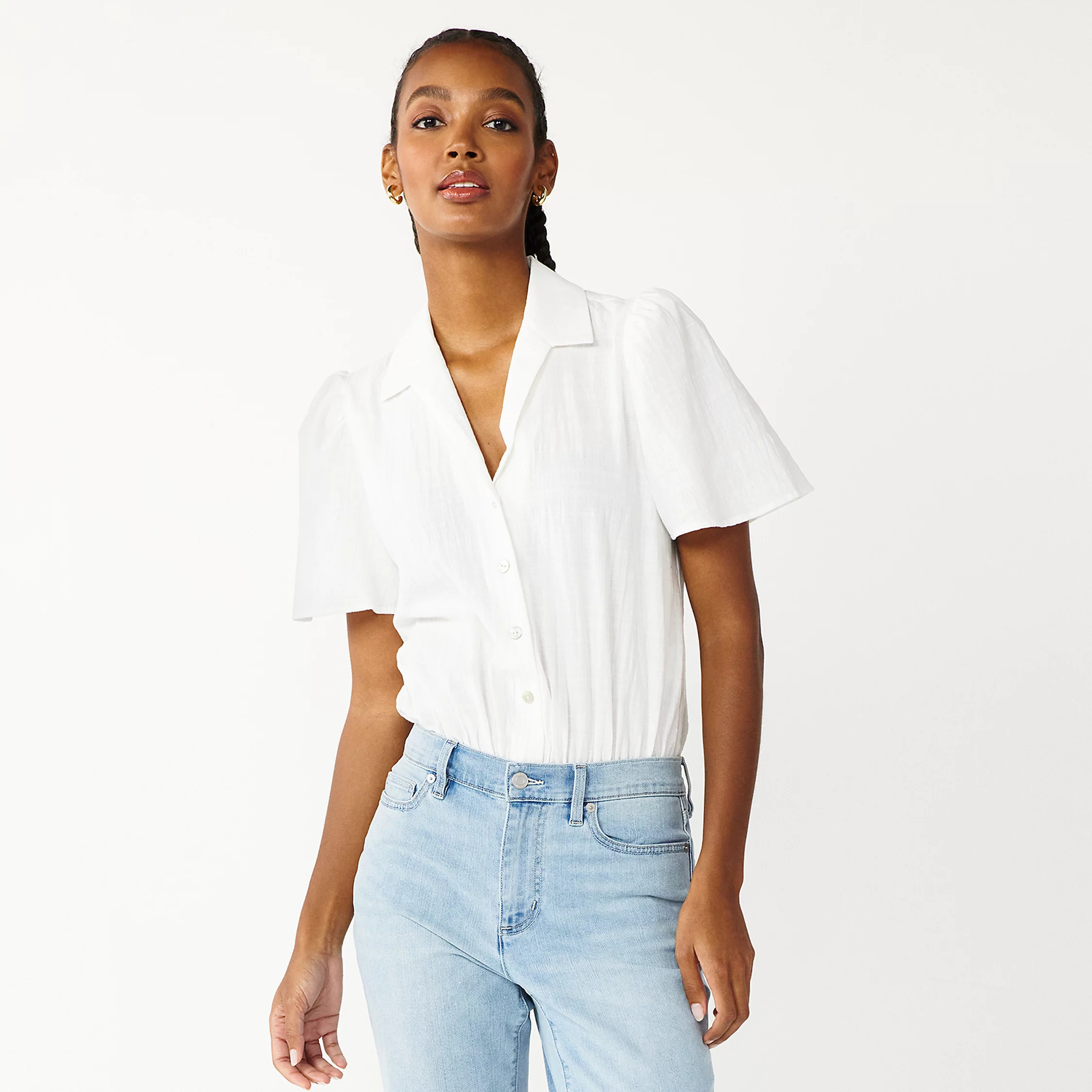 Women's DRAPER JAMES RSVP™ Button Front Bodysuit | Kohl's