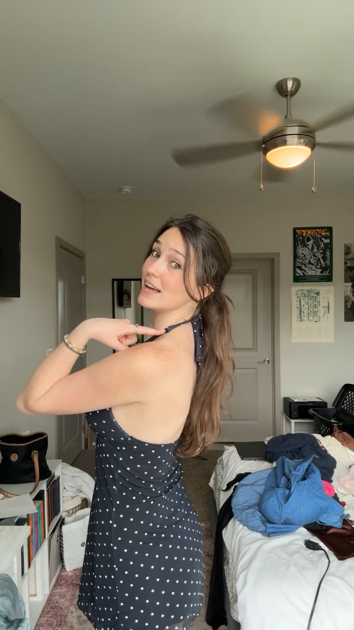 Obsessed with this polka dot halter mini dress 🤍 Such a Y2K vibe and perfect for spring parties, vacations, or a night out. The open back makes it so flattering and it’s such a good affordable find! Linking it here on my LTK ✨

#LTKootd #LTKSpringSale