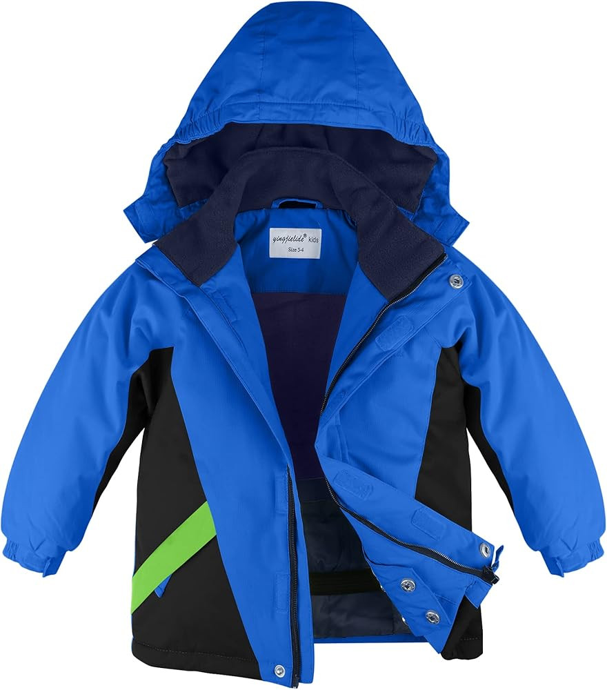 YINGJIELIDE Boy's Waterproof Ski Jacket,Kids Outdoor Snowboarding windproof Jacket,Fleece Lined H... | Amazon (US)