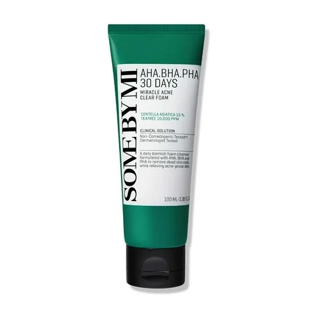 Some By Mi AHA, BHA, PHA 30 Days Miracle Acne Clear Foam, 100 ml | Walmart (US)