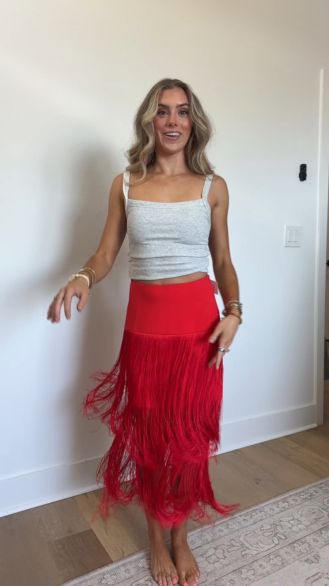 Walmart size 0. Need a quick way to wake up your wardrobe? All eyes are on this statement skirt: The Fringe Mini Skirt from Devil Wears Prada Scoop Collection is feminine, expressive, and full of personality. A structured pencil silhouette balances the playful movement of its double-layer fringe, complete with a side-seam zipper to help keep the fit smooth. This is the type of skirt that people notice—pair it with our Lace Up Cotton Shirt for a look that makes an entrance. Only at Walmart

#LTKootd #LTKdayinmylife #LTKSeasonal