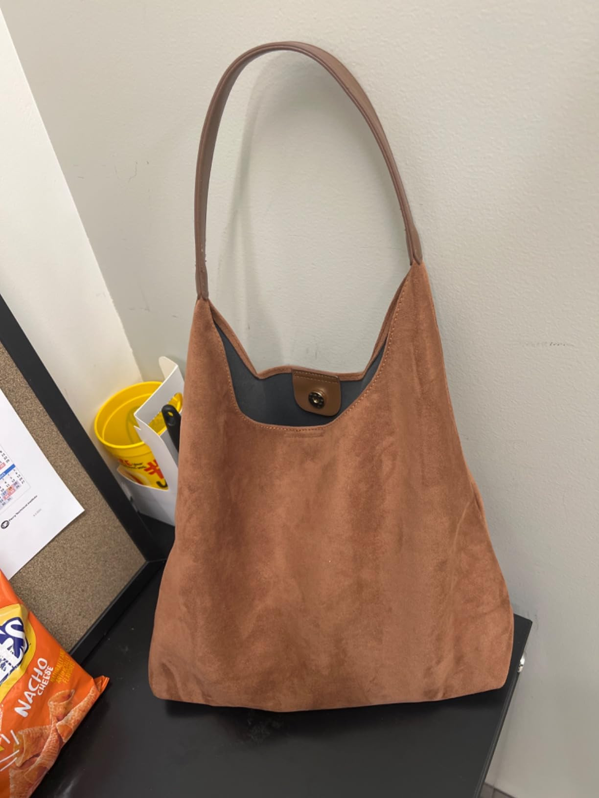 Suede Purse For Women Suede Hobo Bags Fall Slouchy Bag Suede Tote Bag Brown suede bag for Travel ... | Amazon (US)