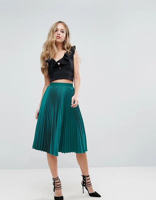 Outrageous Fortune Full Pleated Midi Skirt | ASOS US