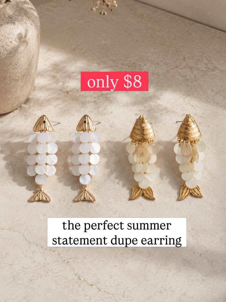 Designer dupe fish earring

#LTKU #LTKmomlife #LTKSaleAlert