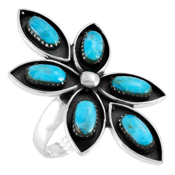 Turquoise Ring Sterling Silver R2550-C75 | TURQUOISE NETWORK