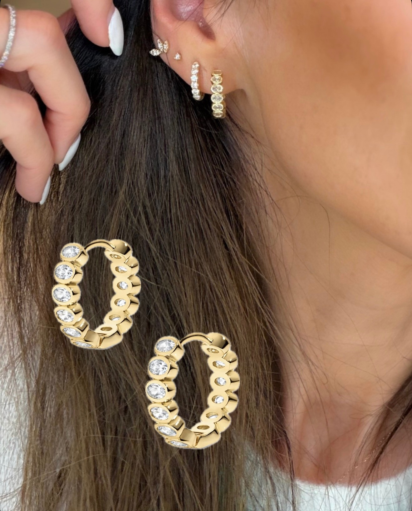 Champagne Bracelet and Hoops Set of 2, 30% off. 

 #LTKSaleAlert