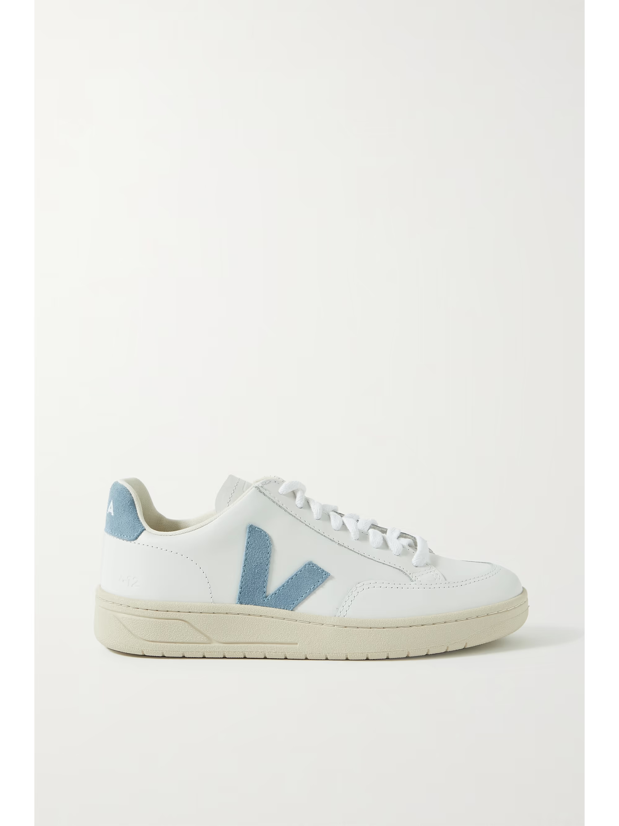 + NET SUSTAIN V-12 suede-trimmed leather sneakers | NET-A-PORTER (US)