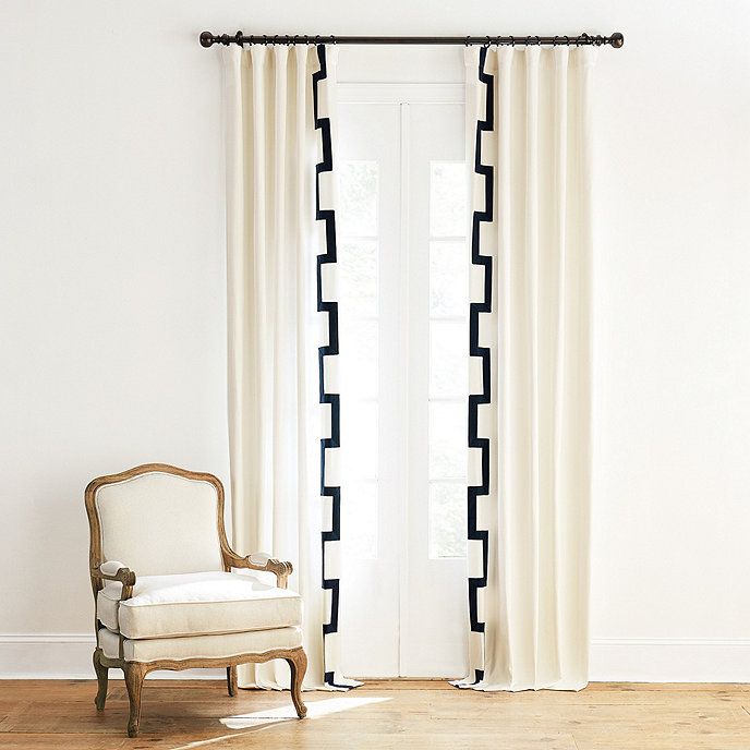 Fret Trim Curtains Set of 2 | Ballard Designs, Inc.