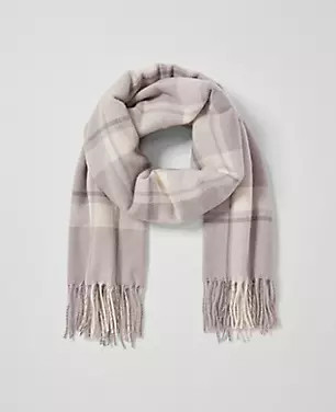 Fringe Plaid Scarf | Ann Taylor (US)
