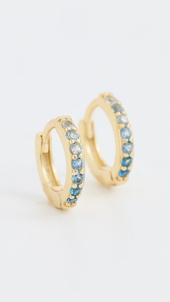 Ombre Diamond Huggie Hoop Earrings | Shopbop
