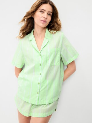 Poplin Pajama Short Set | Old Navy (US)