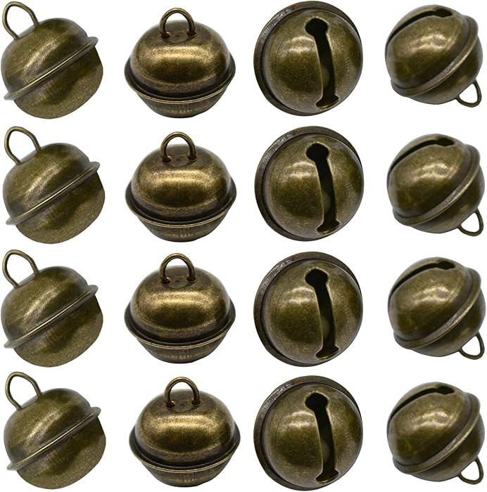 Maydahui 20 PCS Vintage Jingle Bell 1 Inches Antique Decorative Tone Copper Bell for Pet Dog Cat ... | Amazon (US)