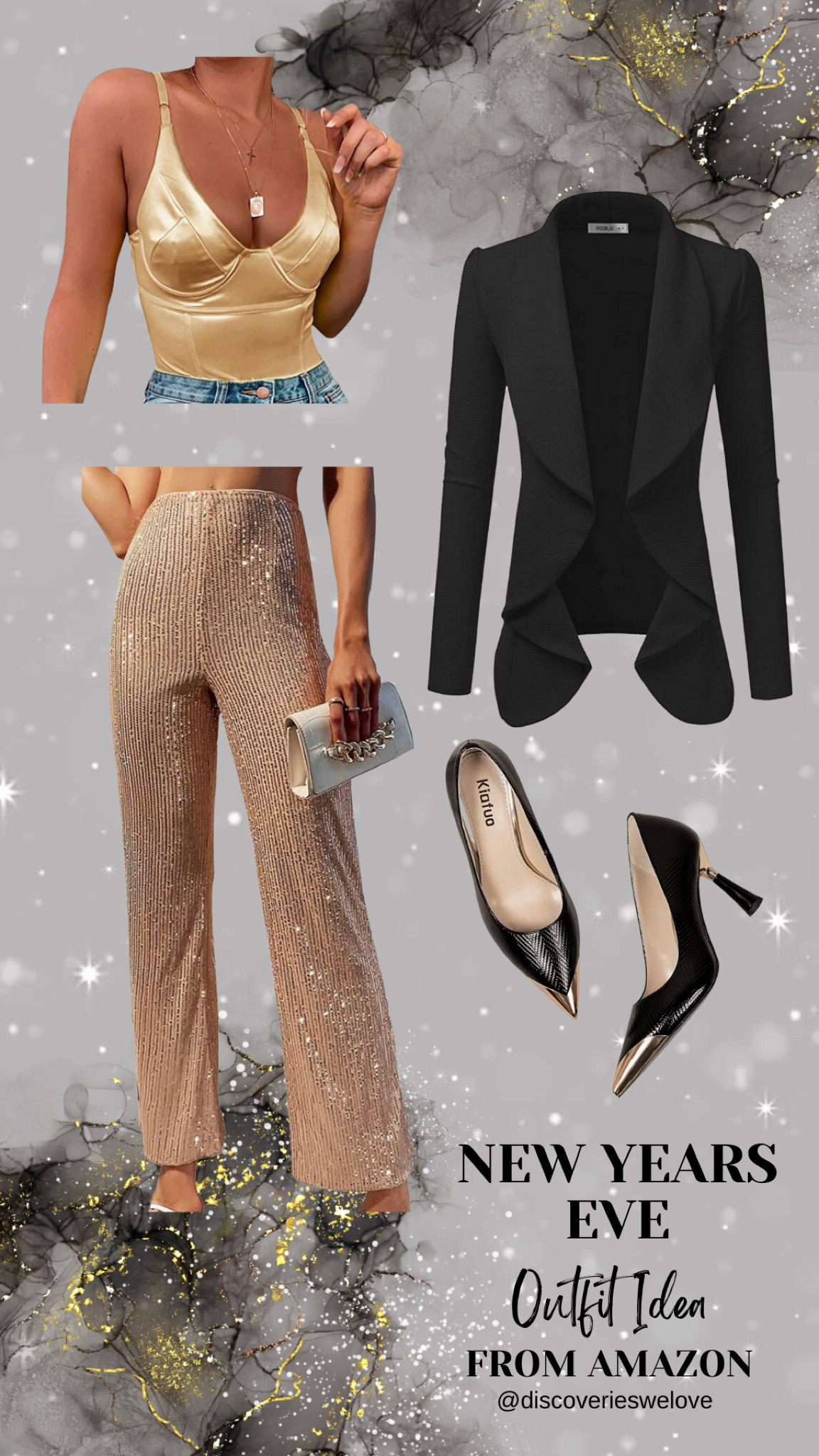 Black and Gold Outfit Inspiration for New Years Eve

#LTKHoliday #LTKstyletip #LTKFind