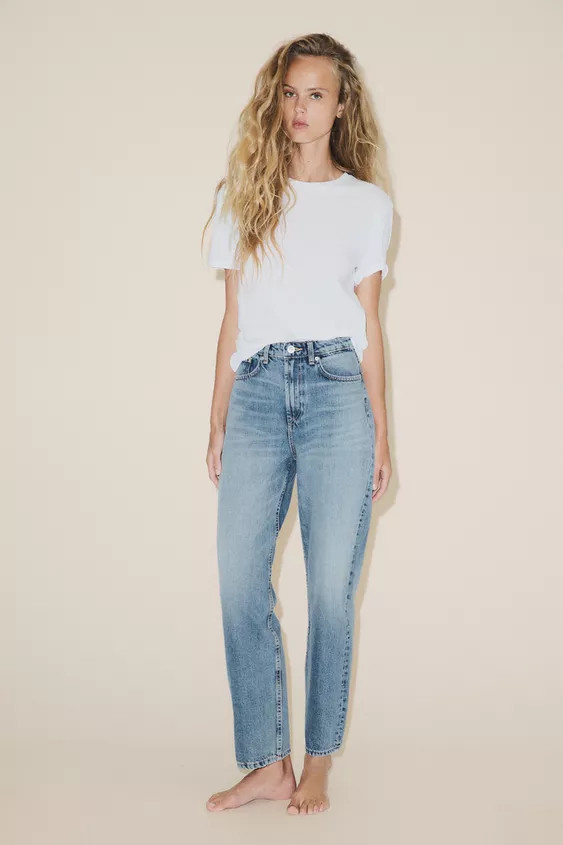 TRF MOM FIT HIGH WAIST JEANS | Zara US