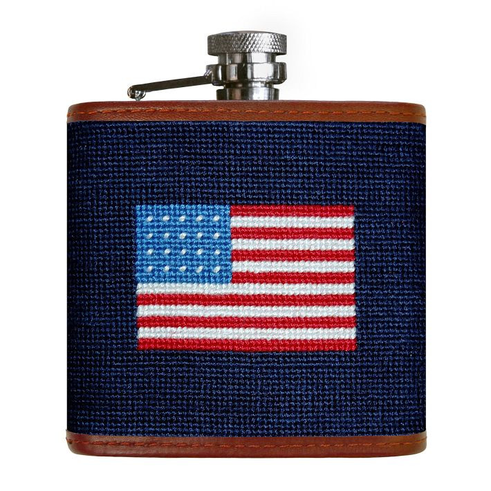 Smathers & Branson Needlepoint Flask | Mark and Graham