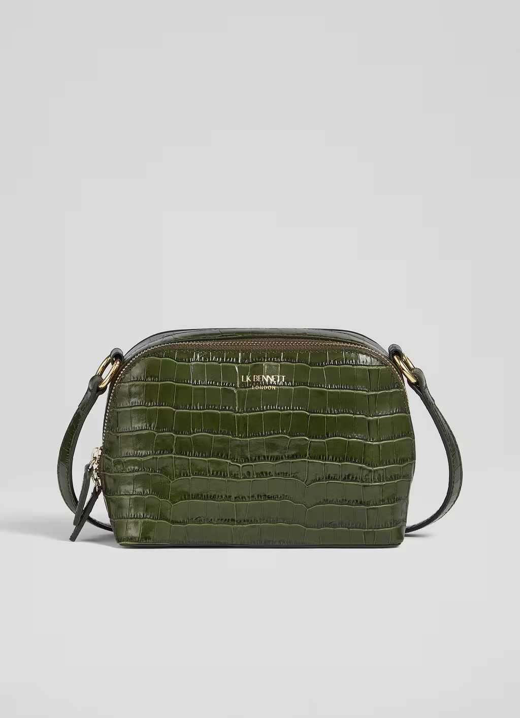 Hudson Green Croc-Effect Cross-Body Bag | L.K. Bennett (UK)