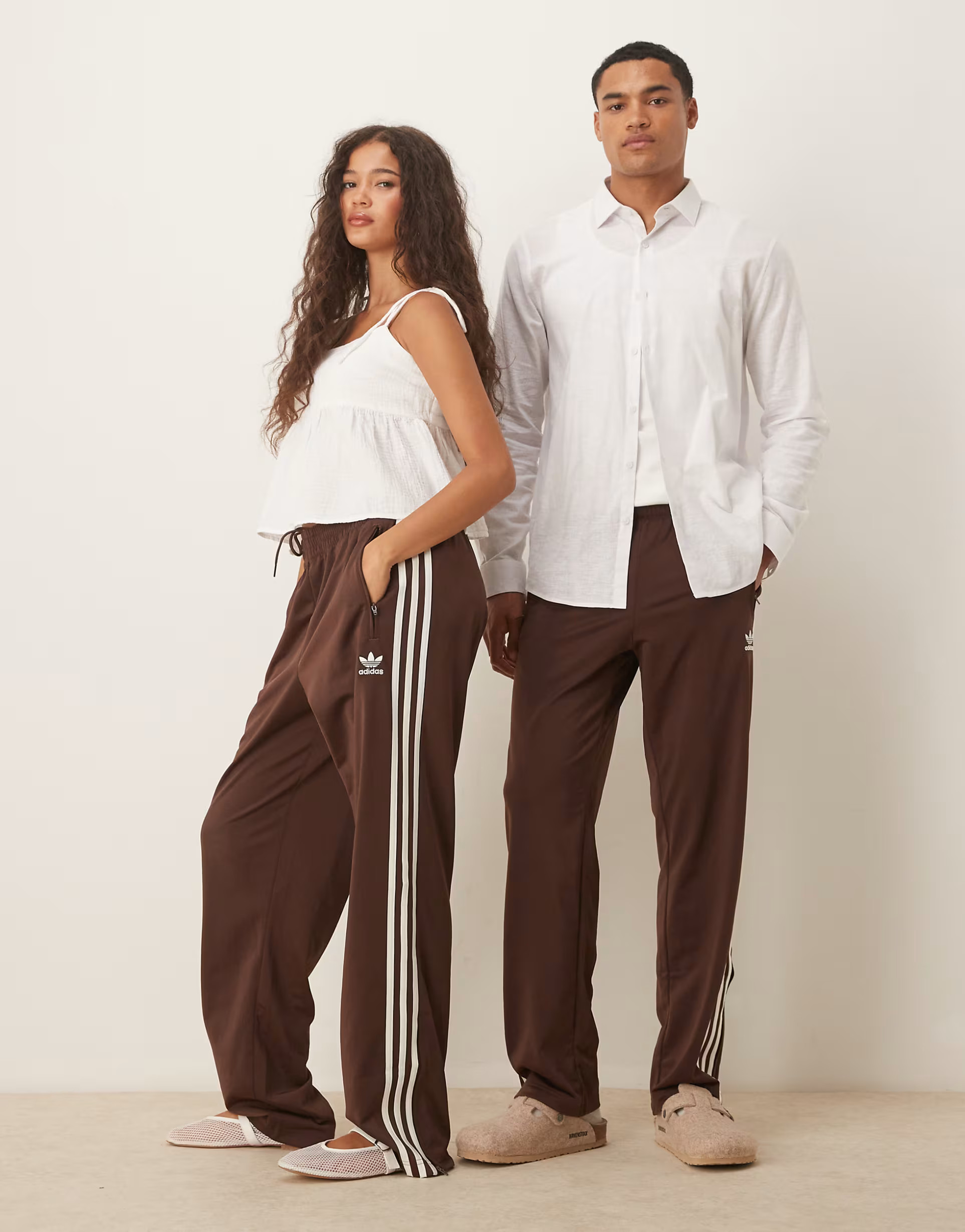 adidas Originals Firebird track pants in brown | ASOS | ASOS (Global)
