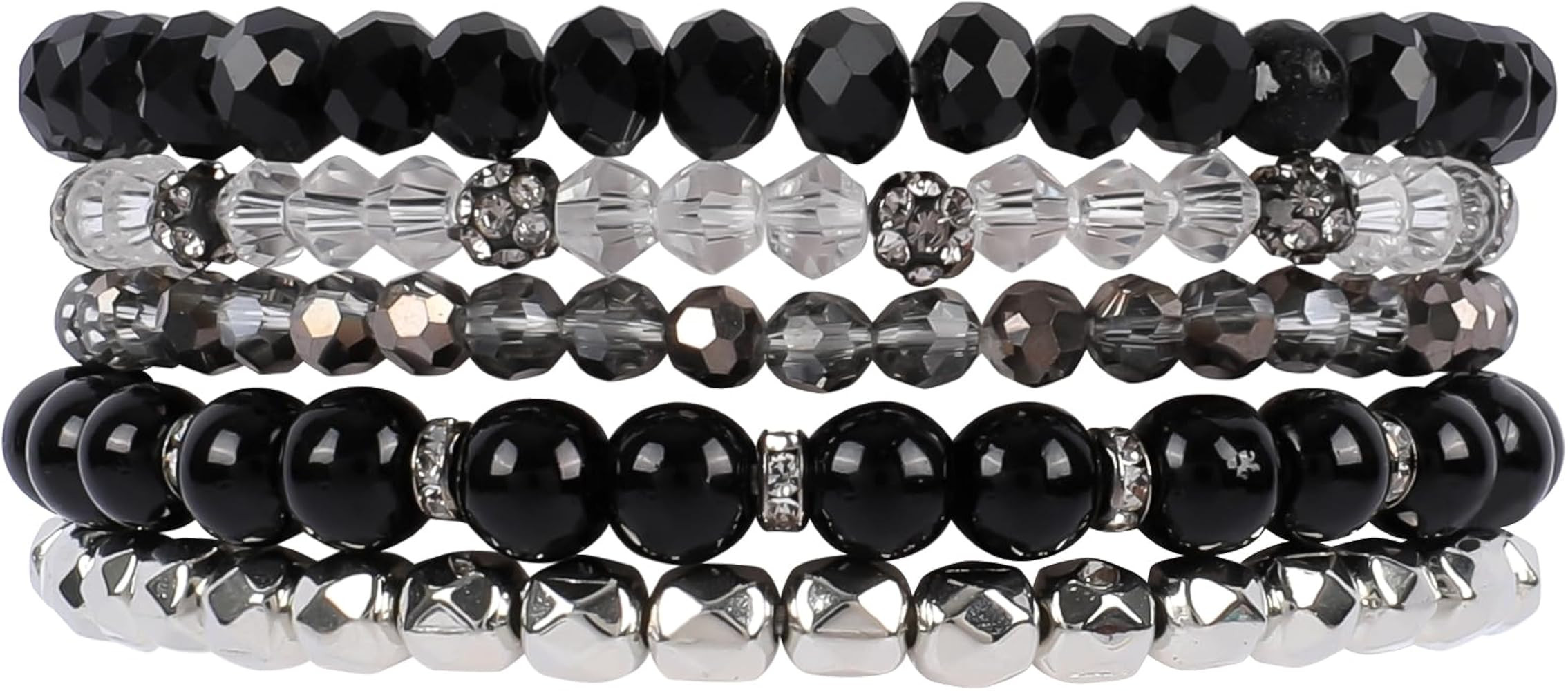 Bohemian Beaded Bracelets for Women Stackable Glass Beads Stretch Bracelets Boho Multilayered Dis... | Amazon (US)