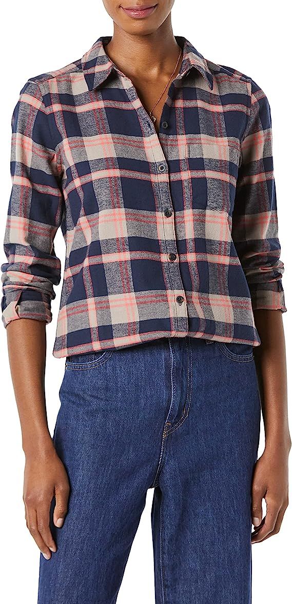 Goodthreads Women's Brushed Flannel Boyfriend Tunic | Amazon (US)