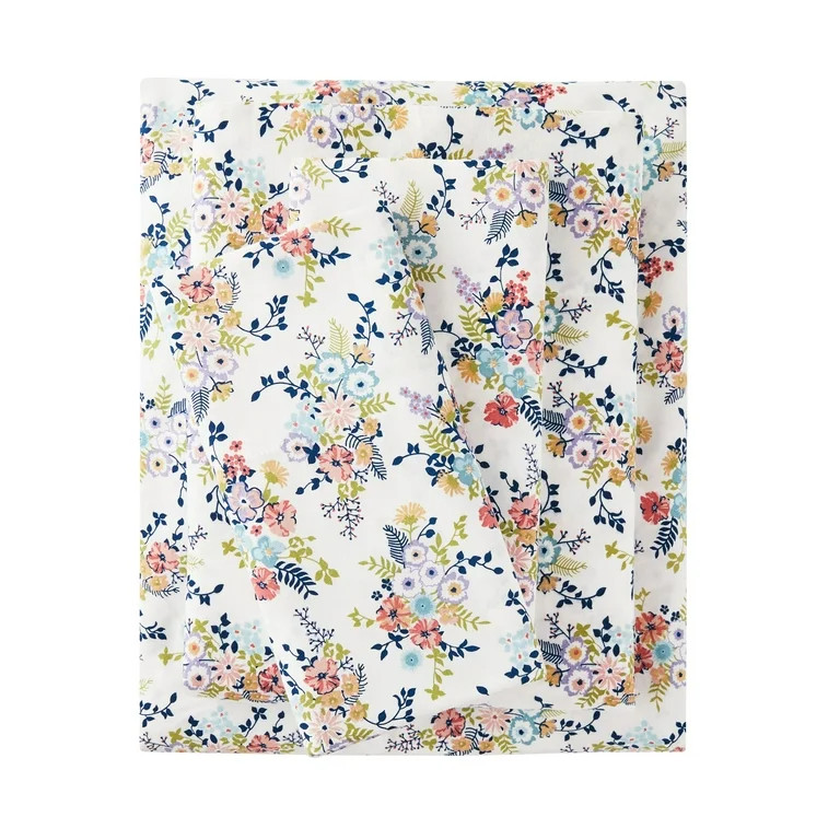 Mainstays, 300 Thread Count, Cotton Blend, Percale, Easy Care, Adult / Teen, Sheet set, Multi-Flo... | Walmart (US)