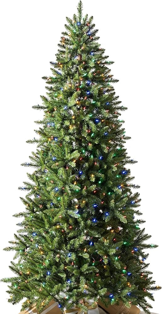 Balsam Hill 12ft Pre-Lit Berkshire Mountain Fir - Slim Artificial Christmas Tree with 1500 Multi ... | Amazon (US)