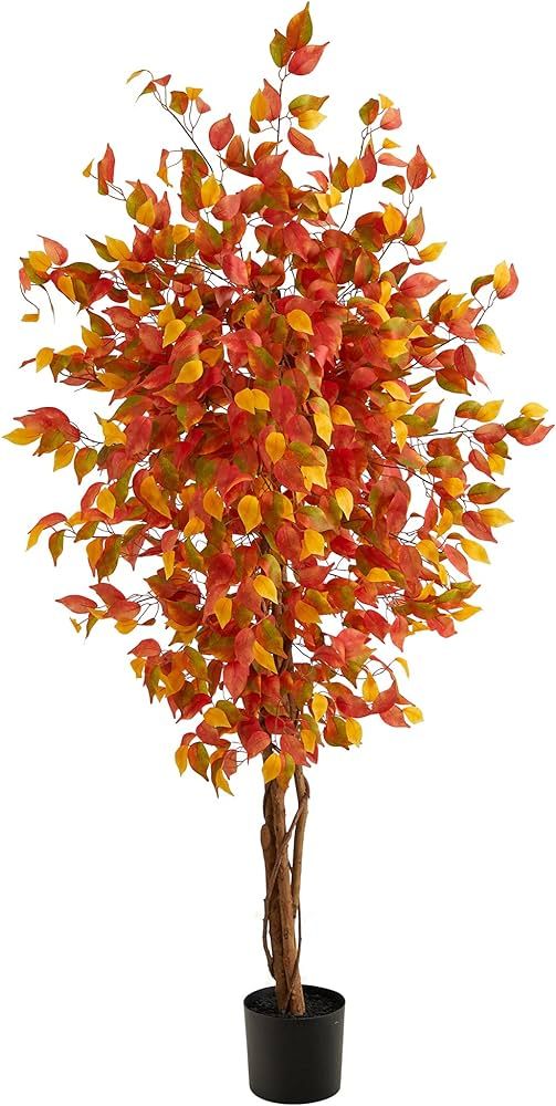 6ft. Autumn Ficus Artificial Fall Tree | Amazon (US)